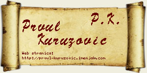 Prvul Kuruzović vizit kartica